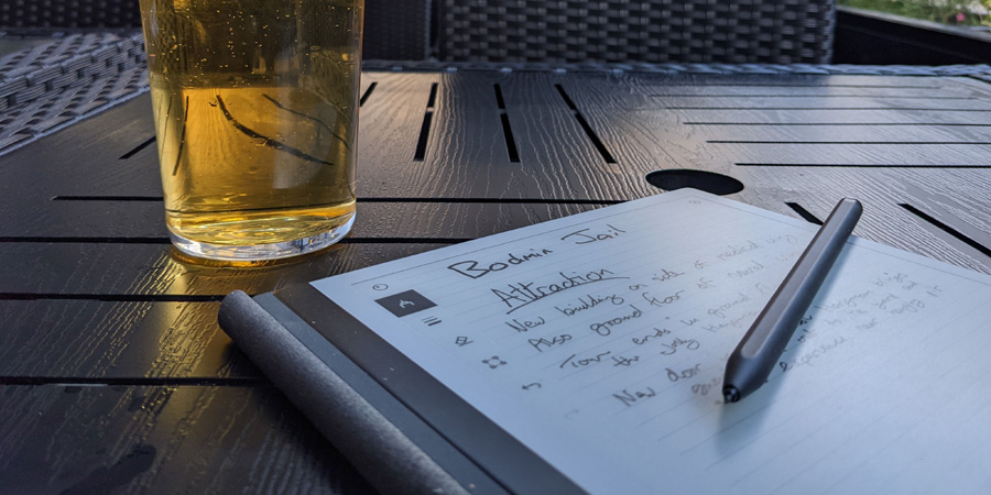 Handwriting on a reMarkable tablet
